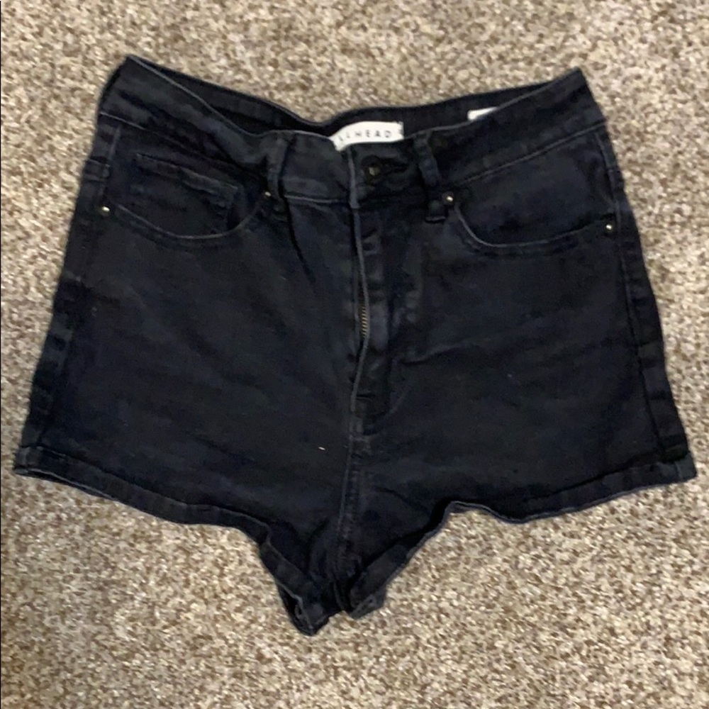 Bullhead Denim Co Super High Rise Shorty Shorts